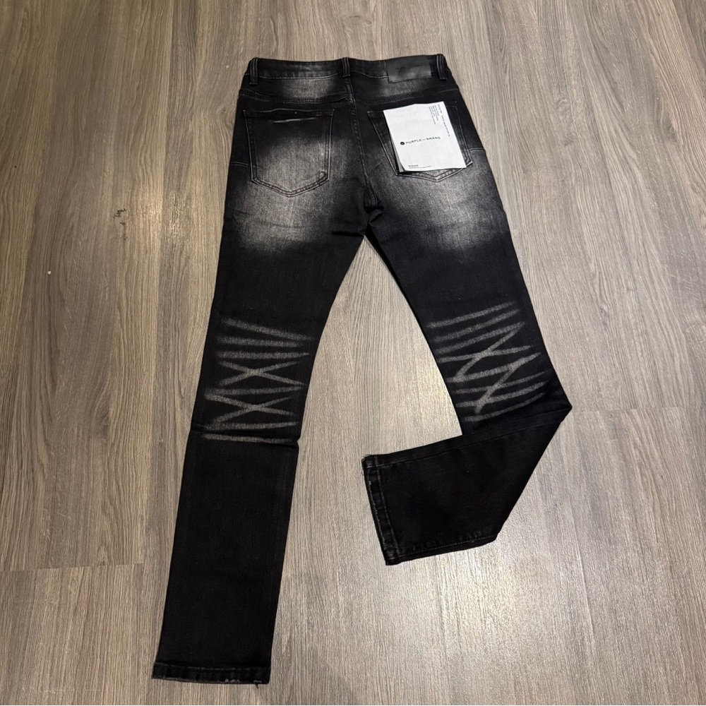 Purple Brand Paint Splatter jeans